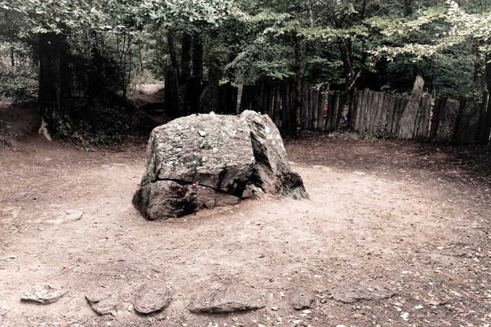 Tomb of Merlin in Broceliande Forest - Paimpont Forest - Brittany - France