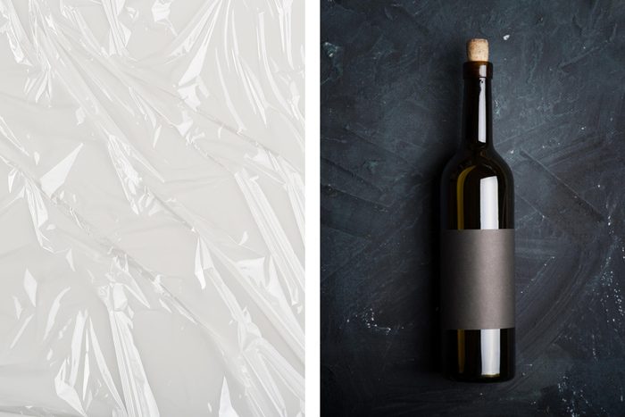 plastic wrap wine