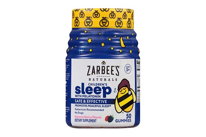 Zarbee's Naturals Children's Sleep with Melatonin Supplement, Mixed Fruit Flavored Gummies for Natural, Restful Sleep*, 50 Gummies (1 Bottle)