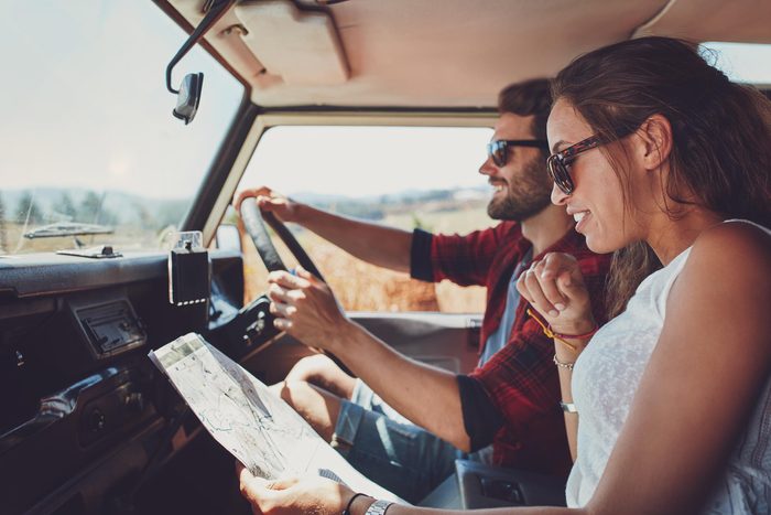 honeymoon roadtrip couple