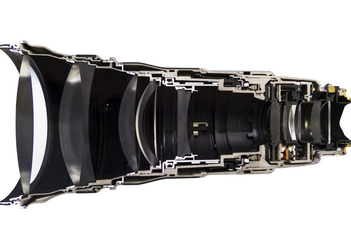 he total cross section of camera lens