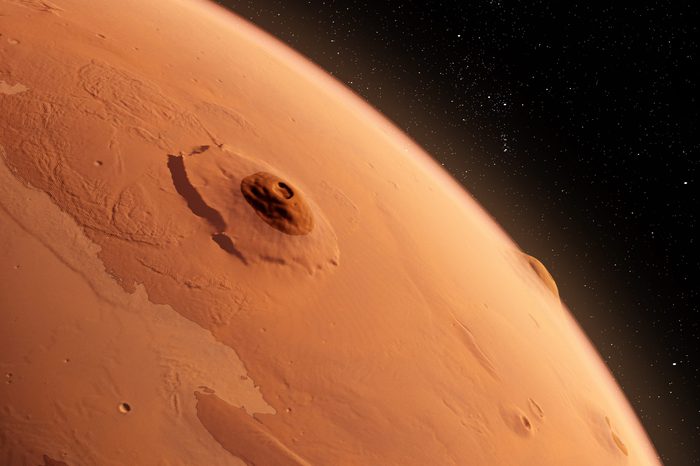 3d rendered illustration of the mars - olympus mons