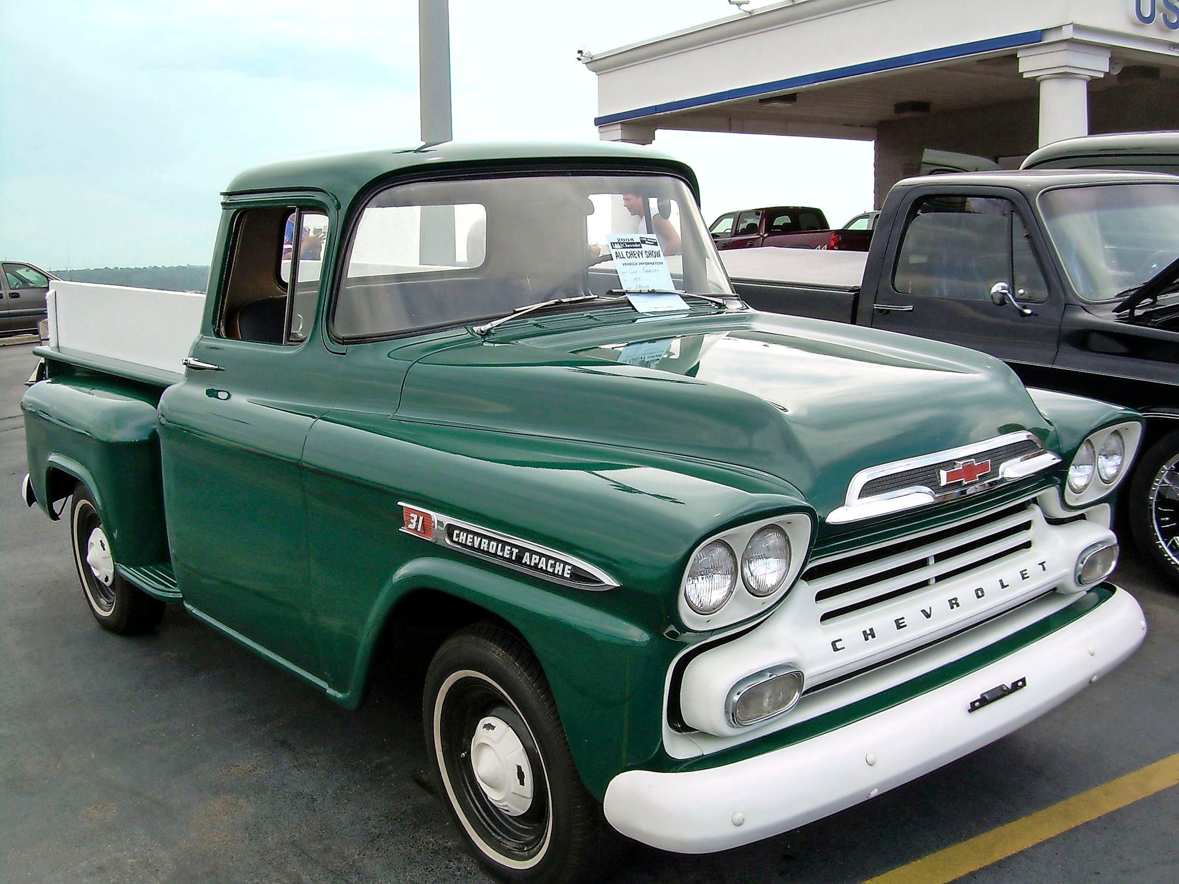 green chevy vintage apache