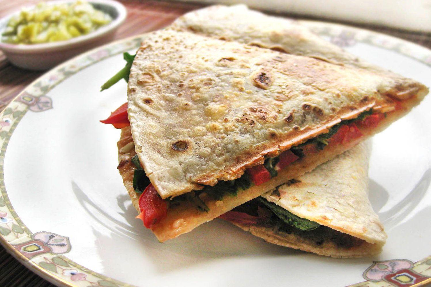 GF vegan quesadillas