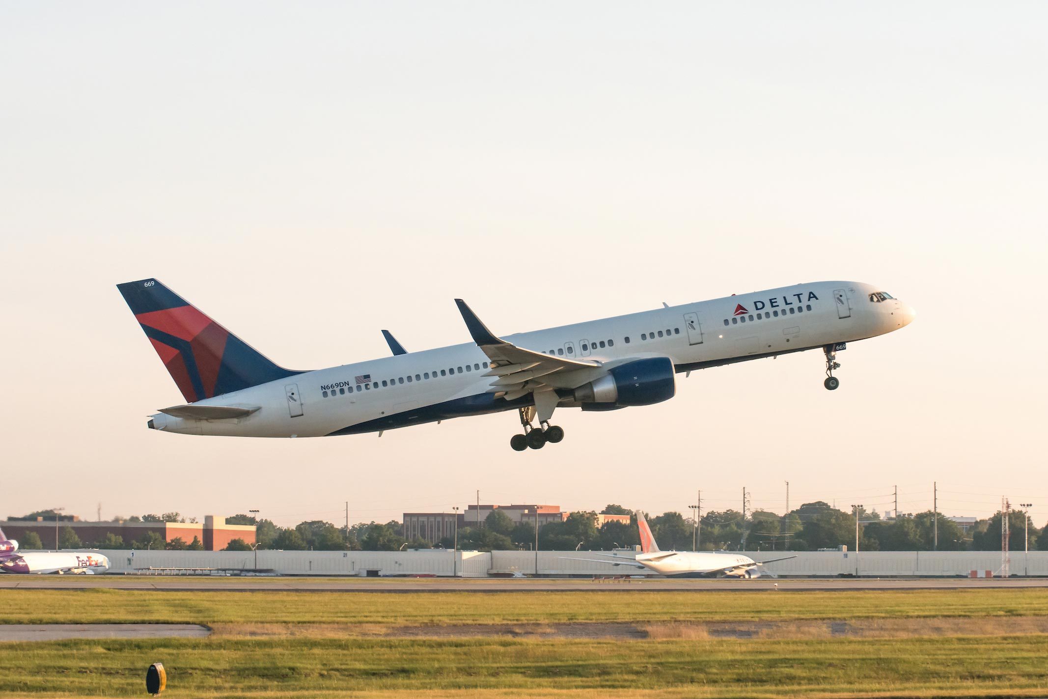 Delta Airplane Taking Off