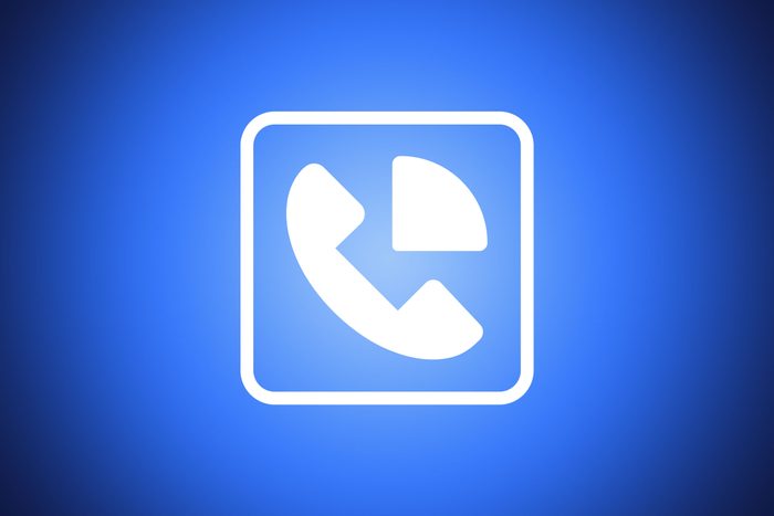 google voice icon on blue background