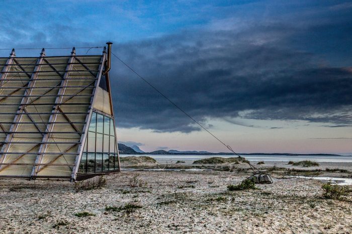 World's largest sauna, Sandhornøya, Norway - Jun 2015