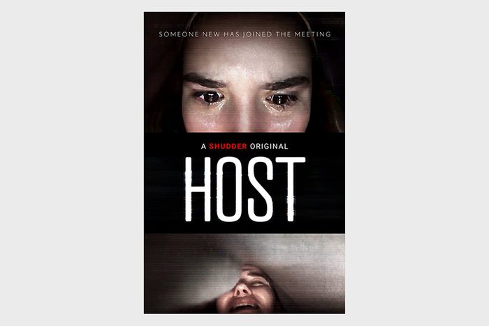 Eyes gaze intently, reflecting anxiety. Below, a face appears distressed, illuminated by glowing light. Text reads: 