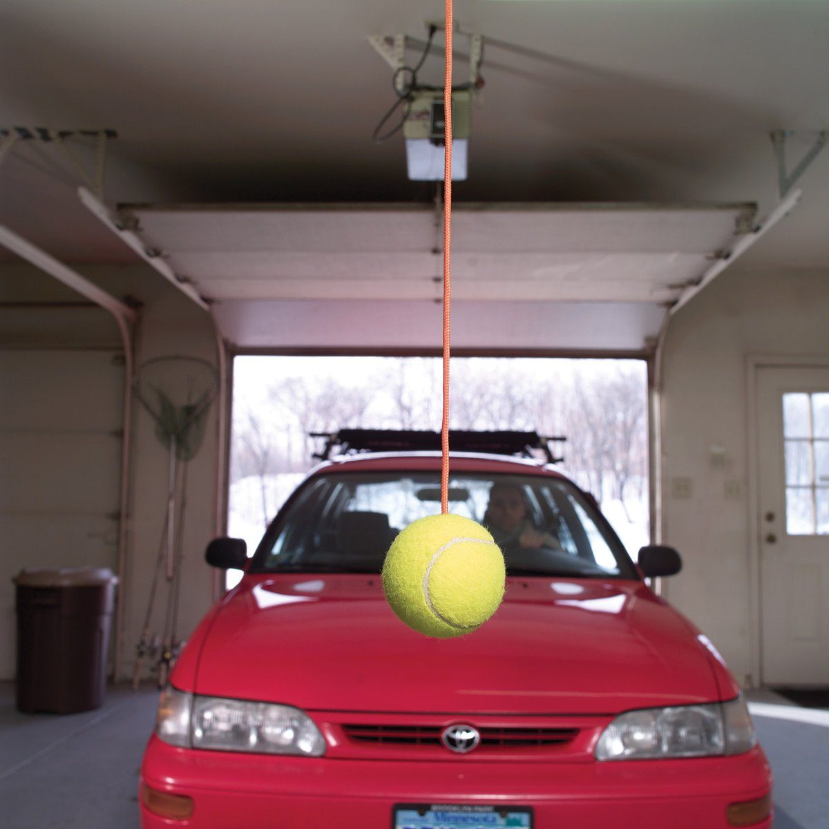 garage parking tennis ball
