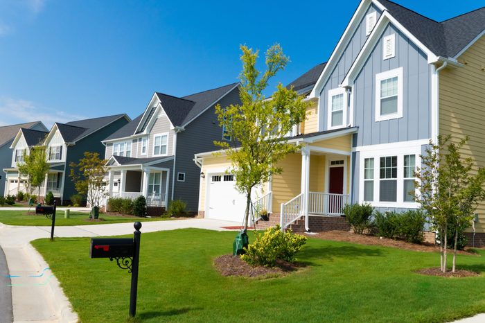 Street of residential houses
