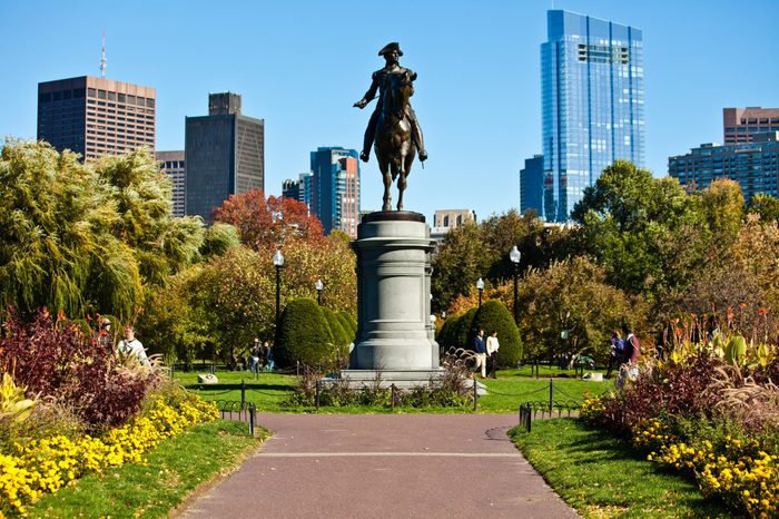 Boston Public Garden - October 24, 2016, Boston, MA, USA