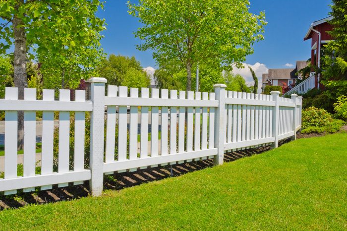 County style wooden fence.
