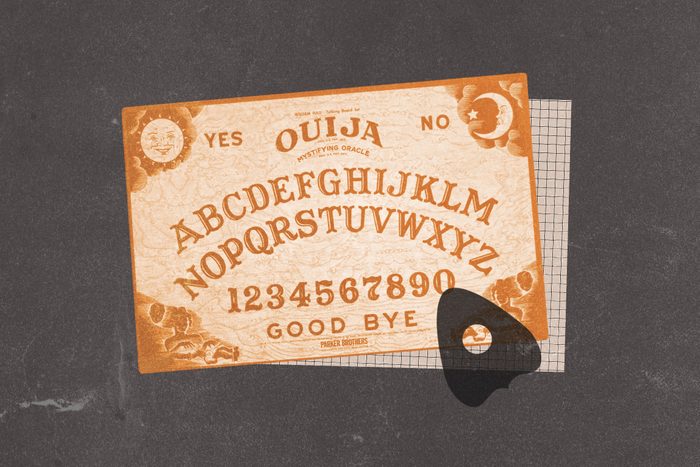 Ouija board and planchette