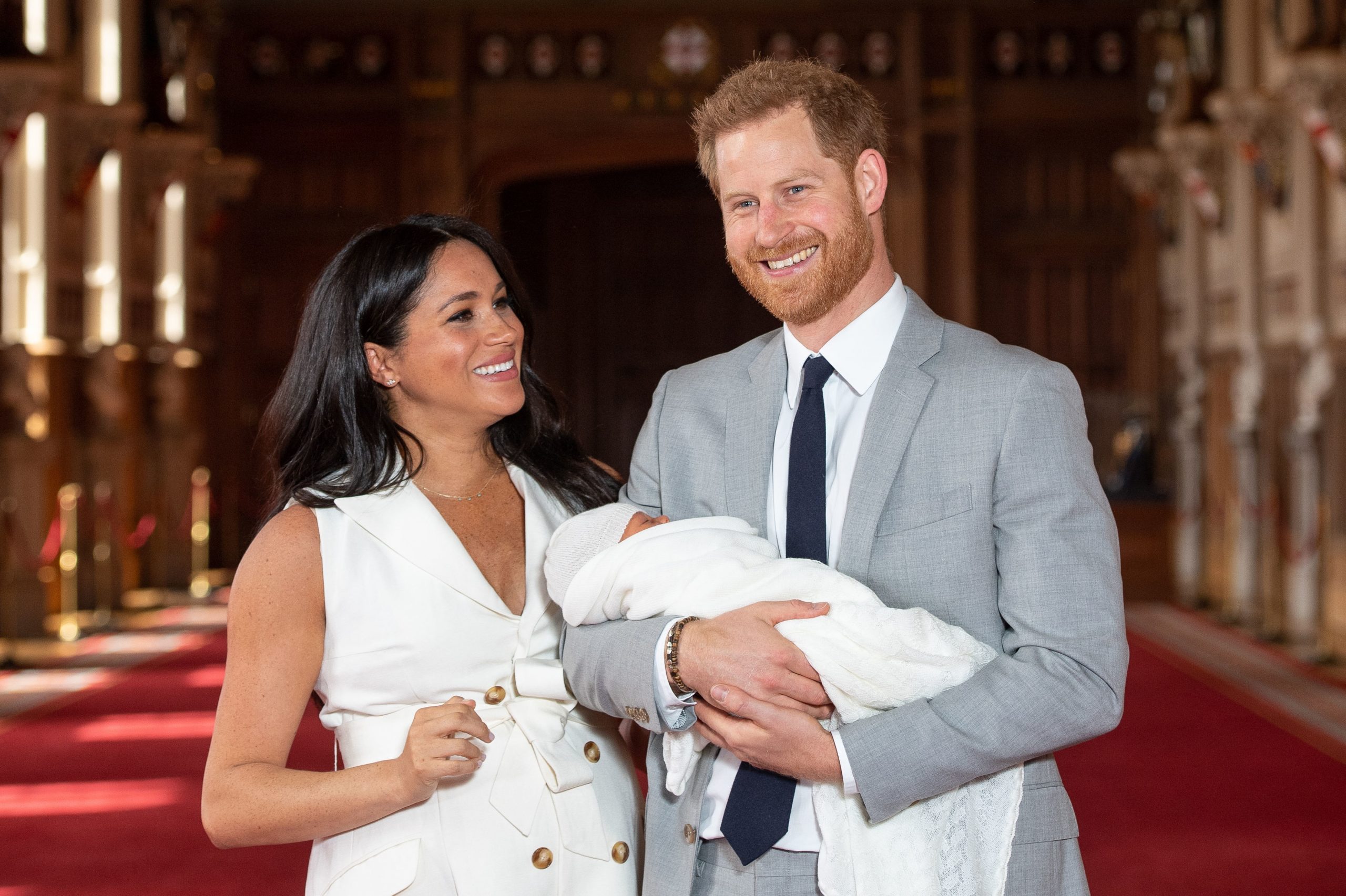 Prince Harry and Meghan Duchess of Sussex new baby photocall, Windsor Castle, UK - 08 May 2019