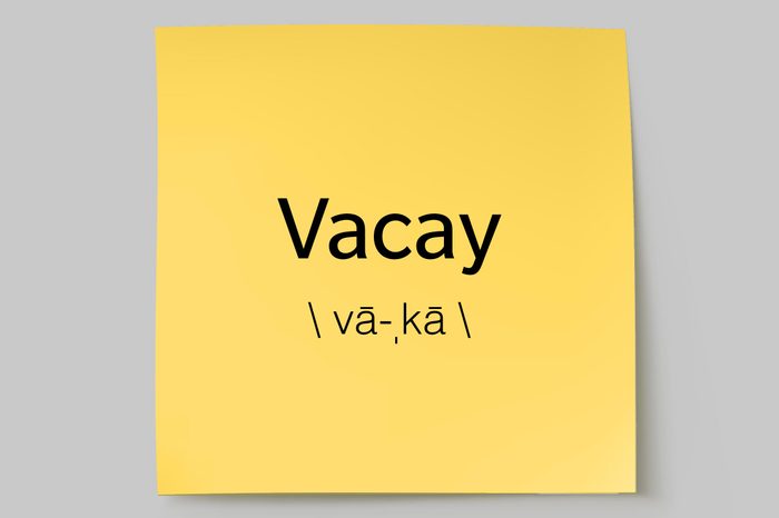 vacay sticky note