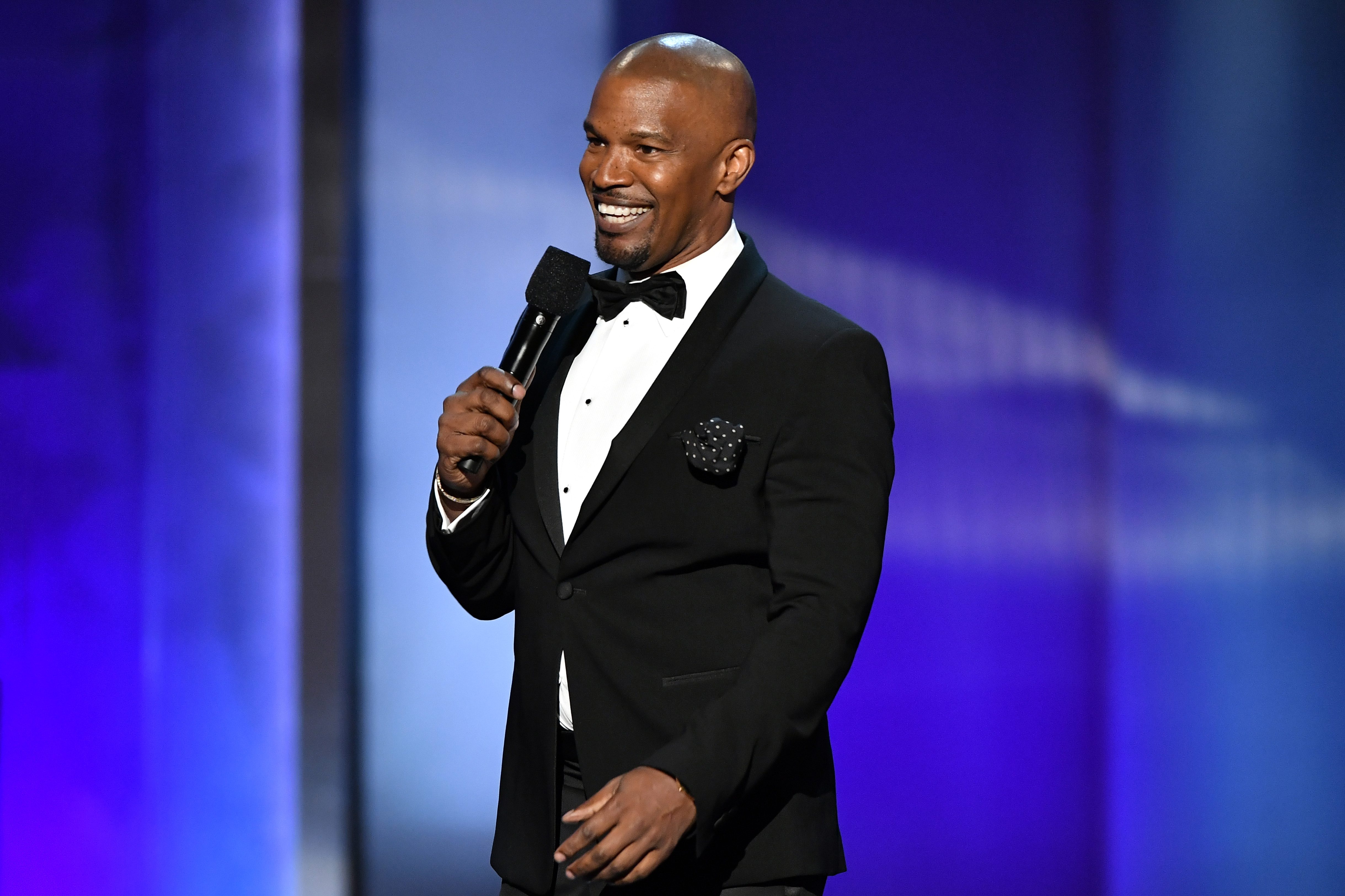 Mandatory Credit: Photo by Rob Latour/Shutterstock (10286629t) Jamie Foxx AFI Honors Denzel Washington, Show, Dolby Theatre, Los Angeles, USA - 06 Jun 2019