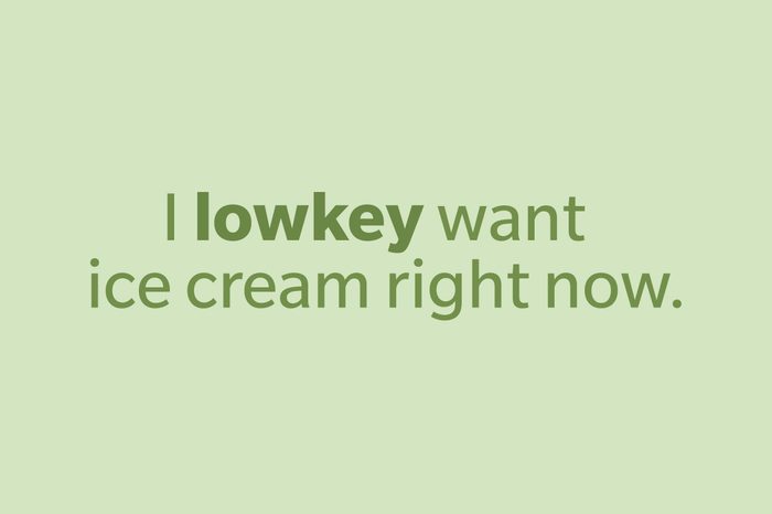 slang words lowkey