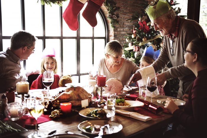 Family Together Christmas Celebration Concept