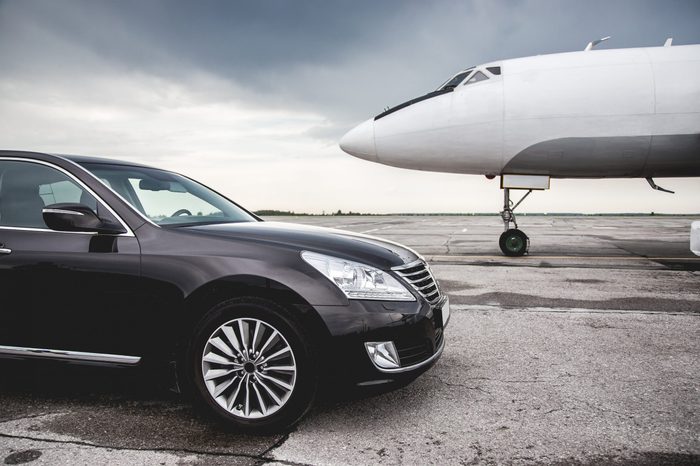Business class service at the airport. Business class transfer. Airport shuttle