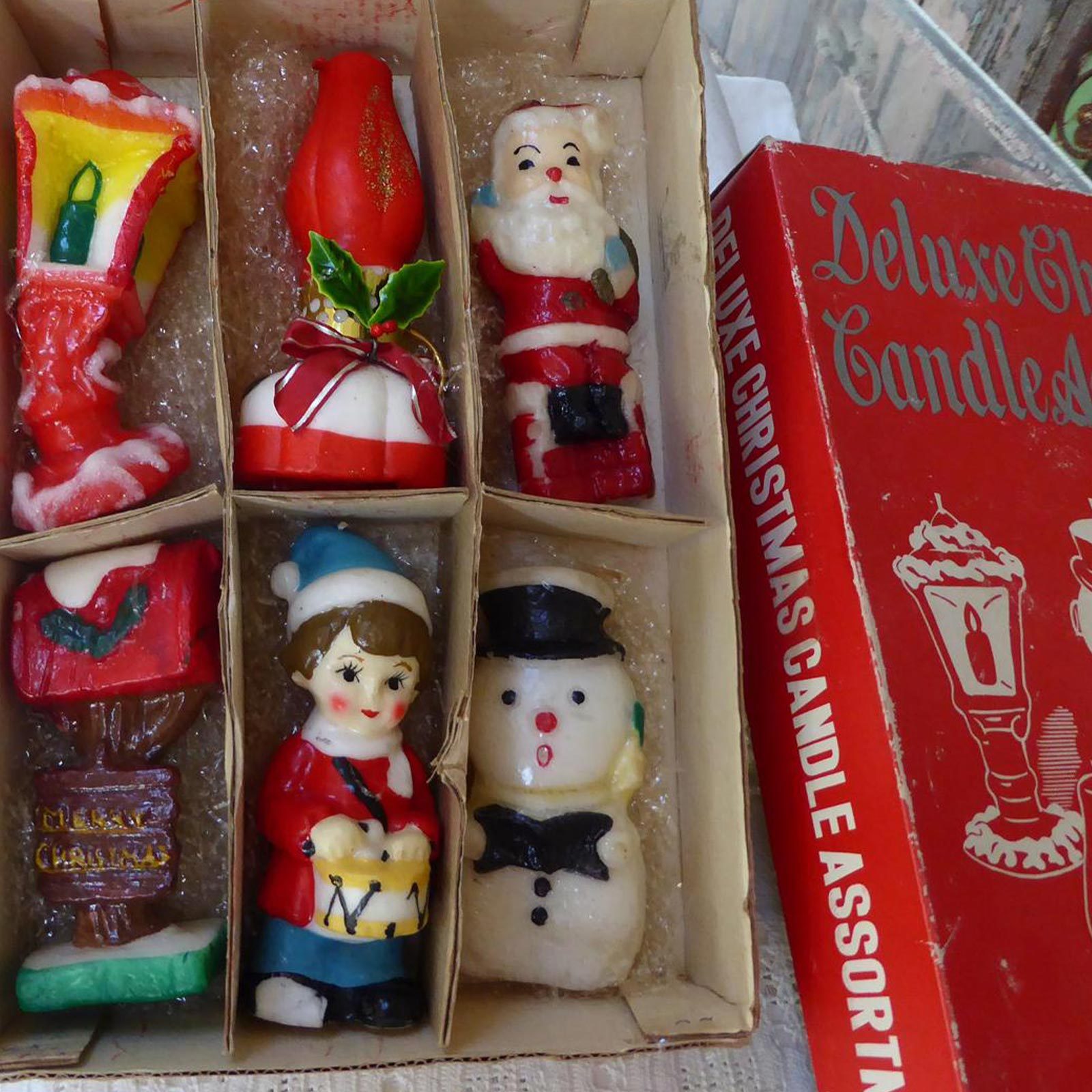 Christmas figure candles