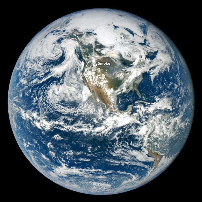canada wildfire smoke from space Nasa