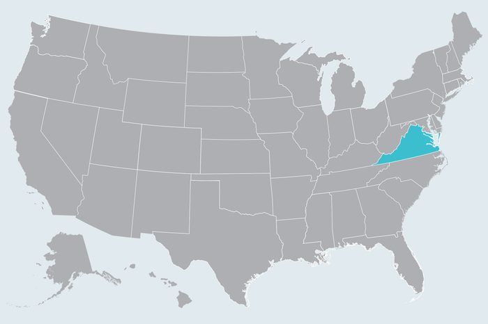 map showing state(s) to travel to in april