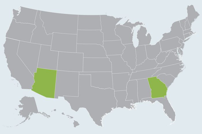 map showing state(s) to travel to in august