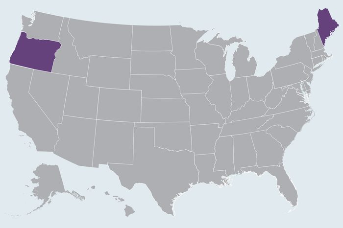 map showing state(s) to travel to in october