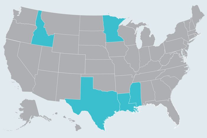 map showing state(s) to travel to in september