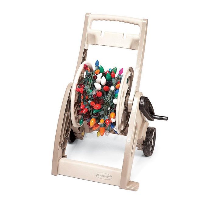 lights on hose holder