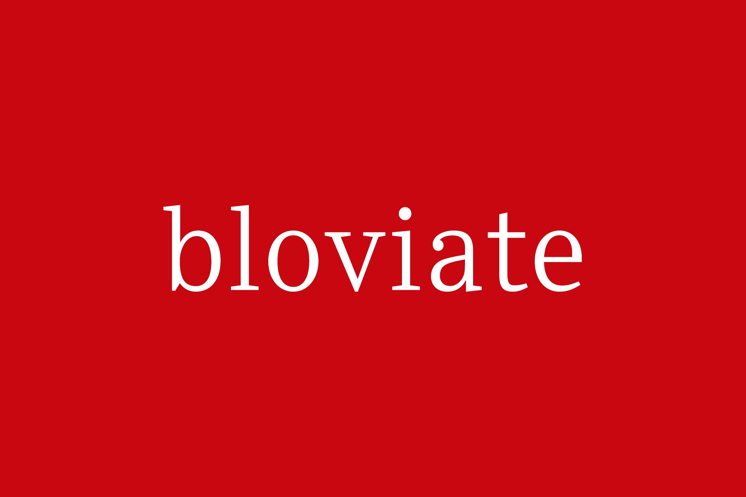 Fancy Word Bloviate
