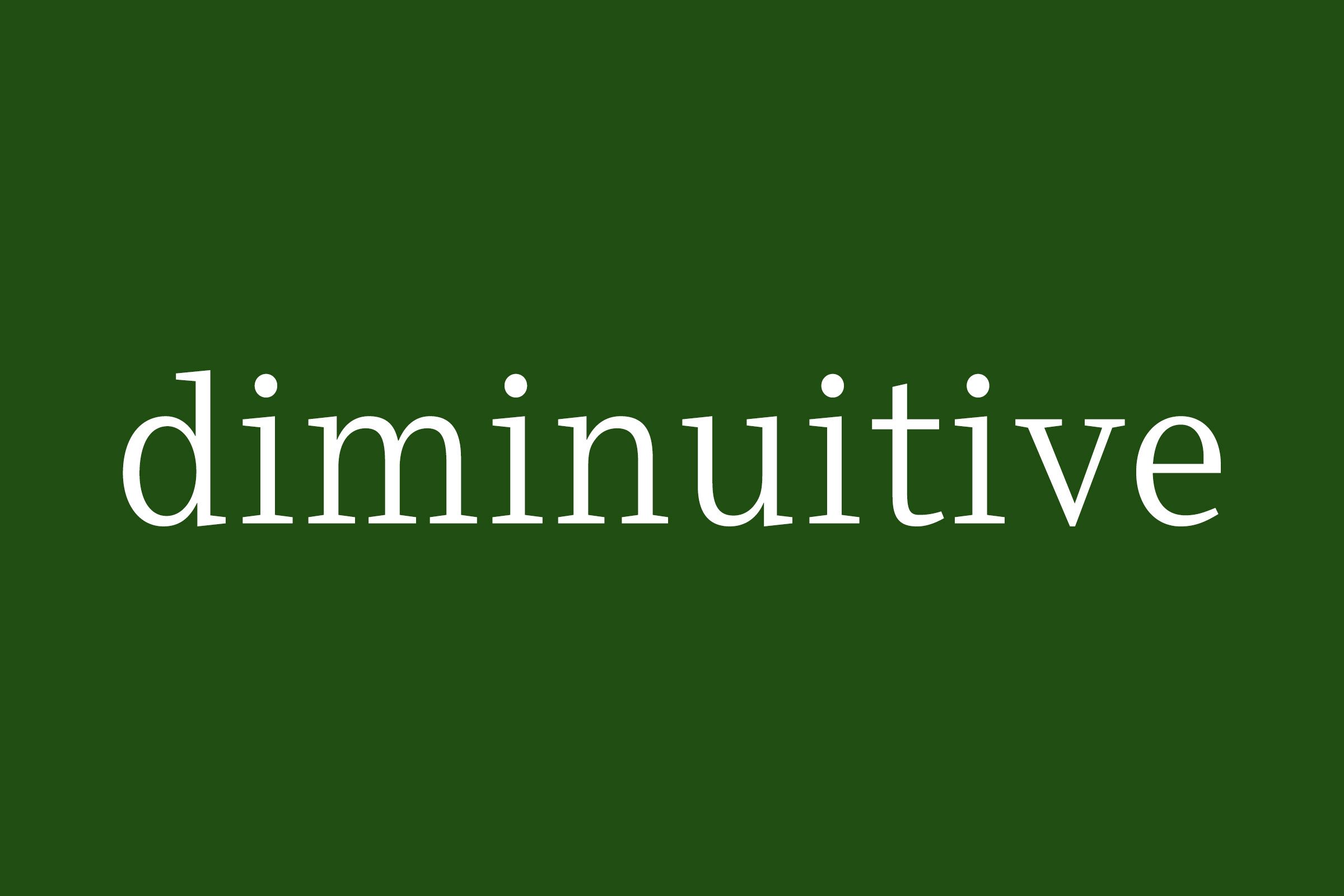 Fancy Word Diminuitive