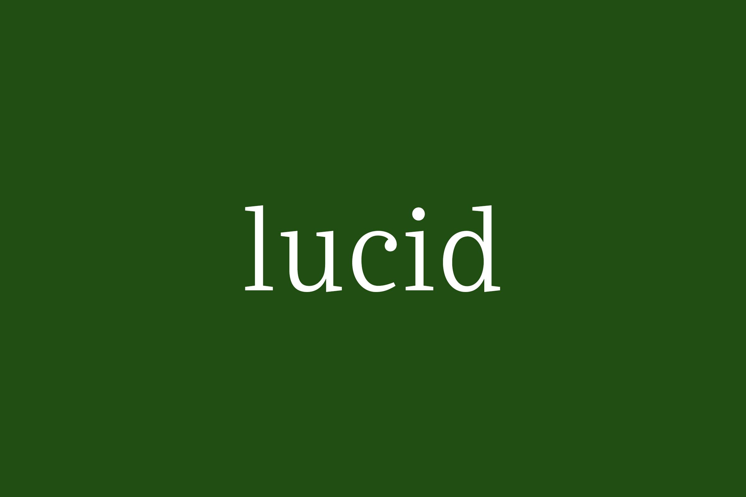 Fancy Word Lucid