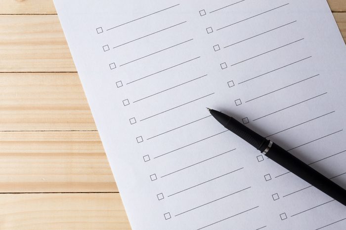 writing to do list