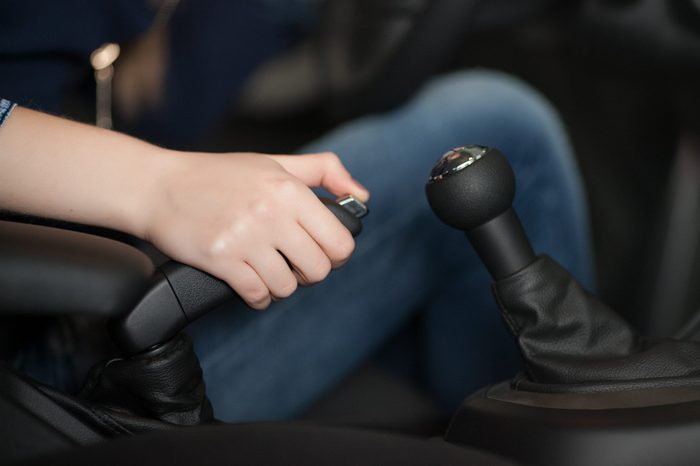 women are the handbrake and Parking Brake car