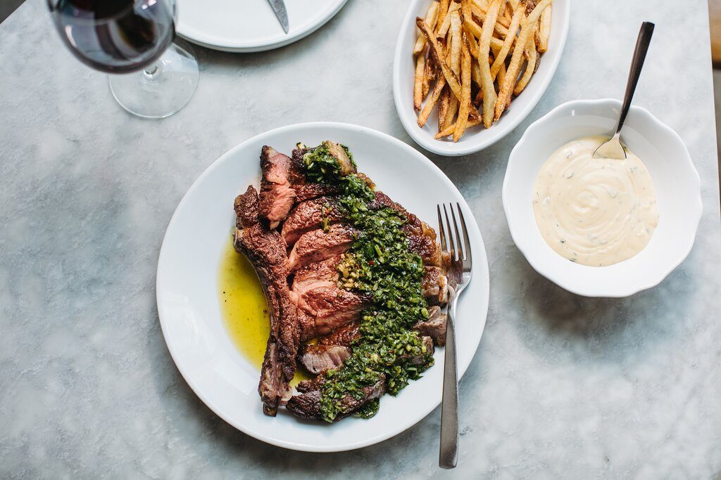 Steak Frites at Le Cavalier in Wilmington, Delaware
