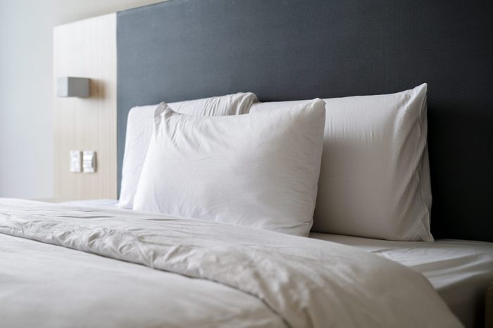 tidy bedding of bedroom