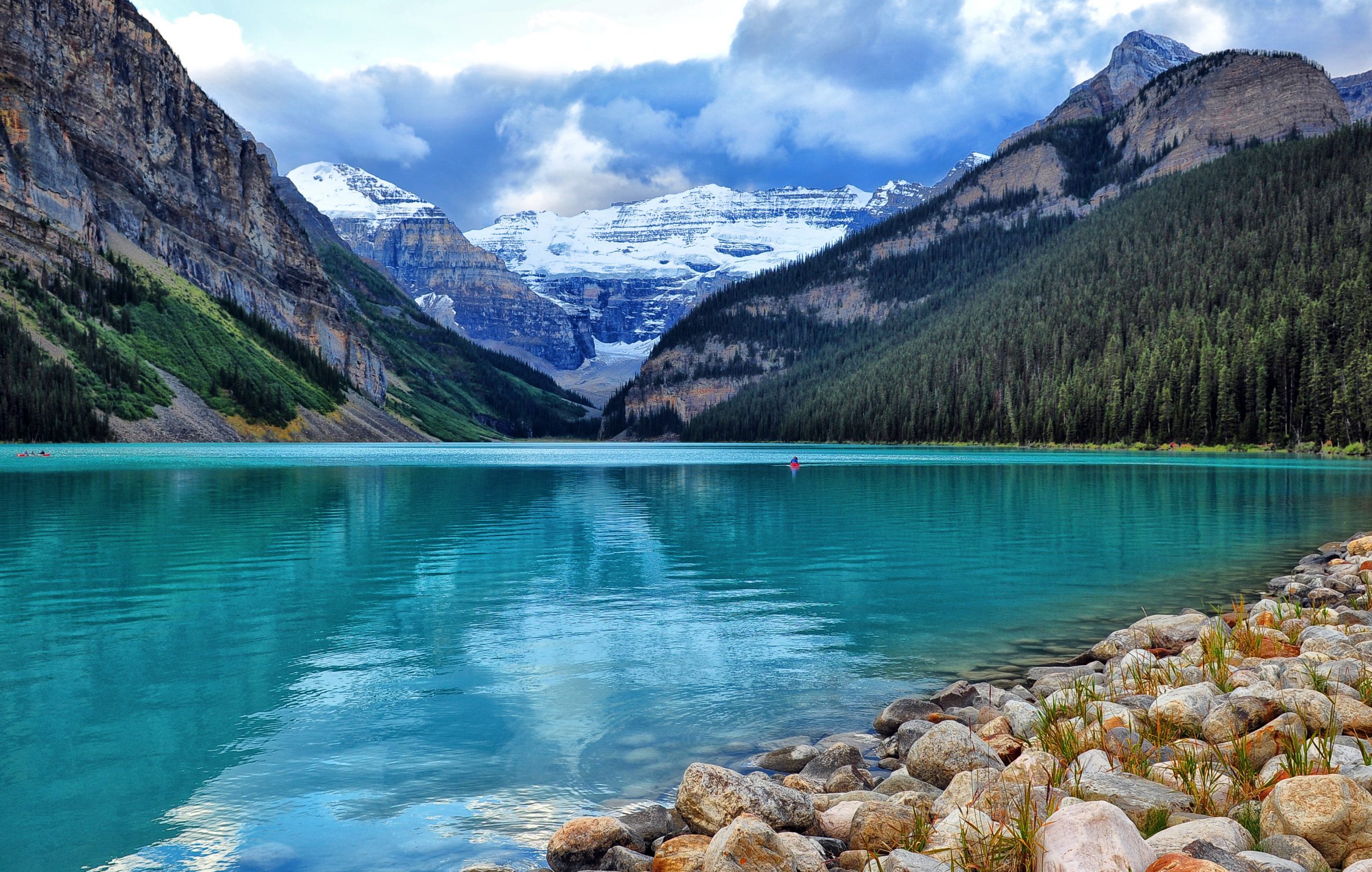 Storm clouds over Lake Louise