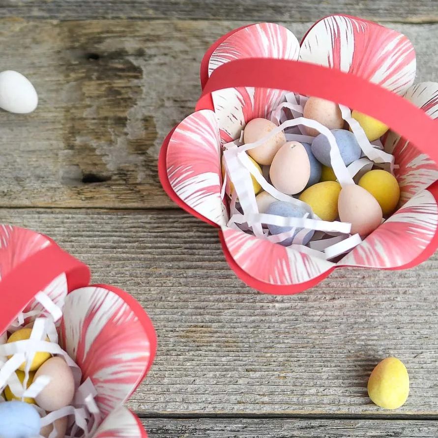Flower Petals Easter Basket Via Craftingmyhome.com