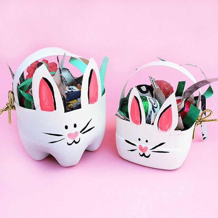 Upcycled Milk Jug Easter Basket Courtesy Handywithscissors