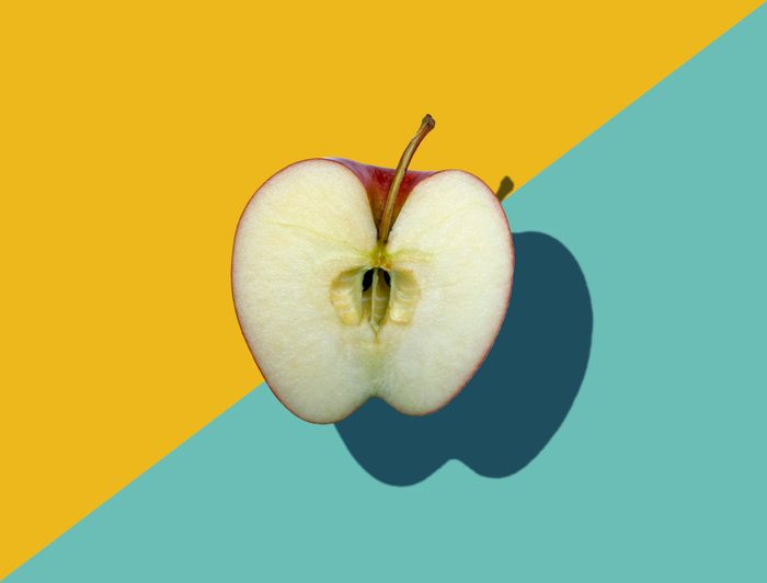 Halved apple