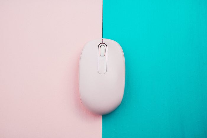 Directly Above Shot Of Computer Mouse On Table