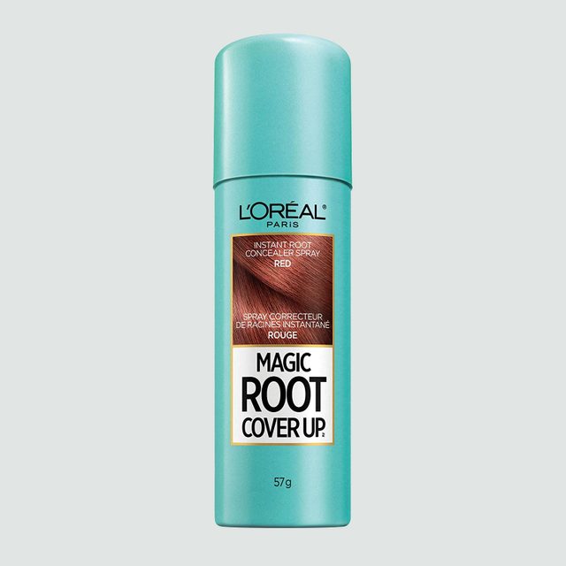 A teal spray can labeled 
