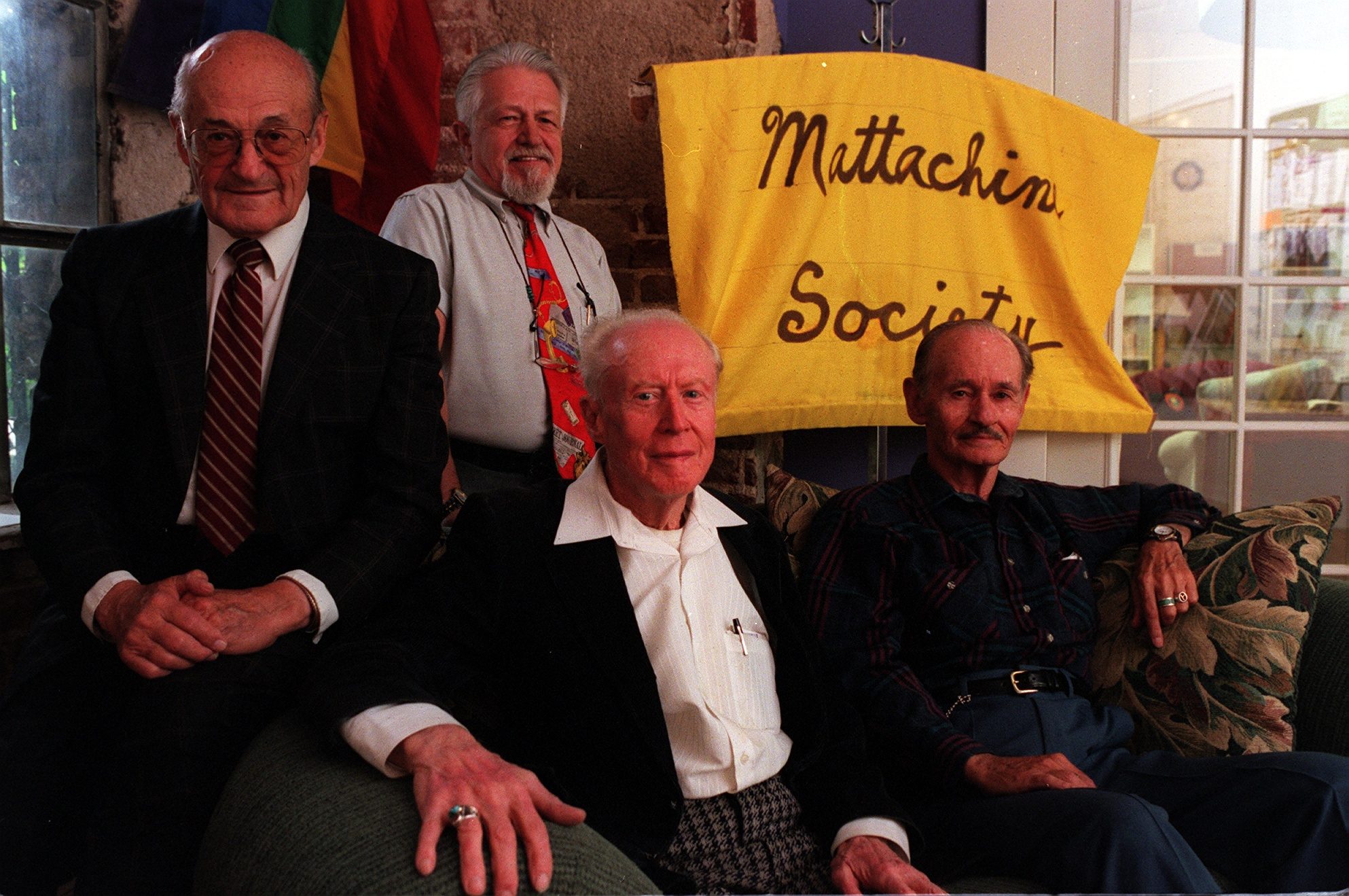 Mattachine Society members clockwise from left, Bill Reynard , Earl Gebhardt, Rolland Karcher and Elver Barker will be grand marshals for this year's Gay Pride Parade on June 27.