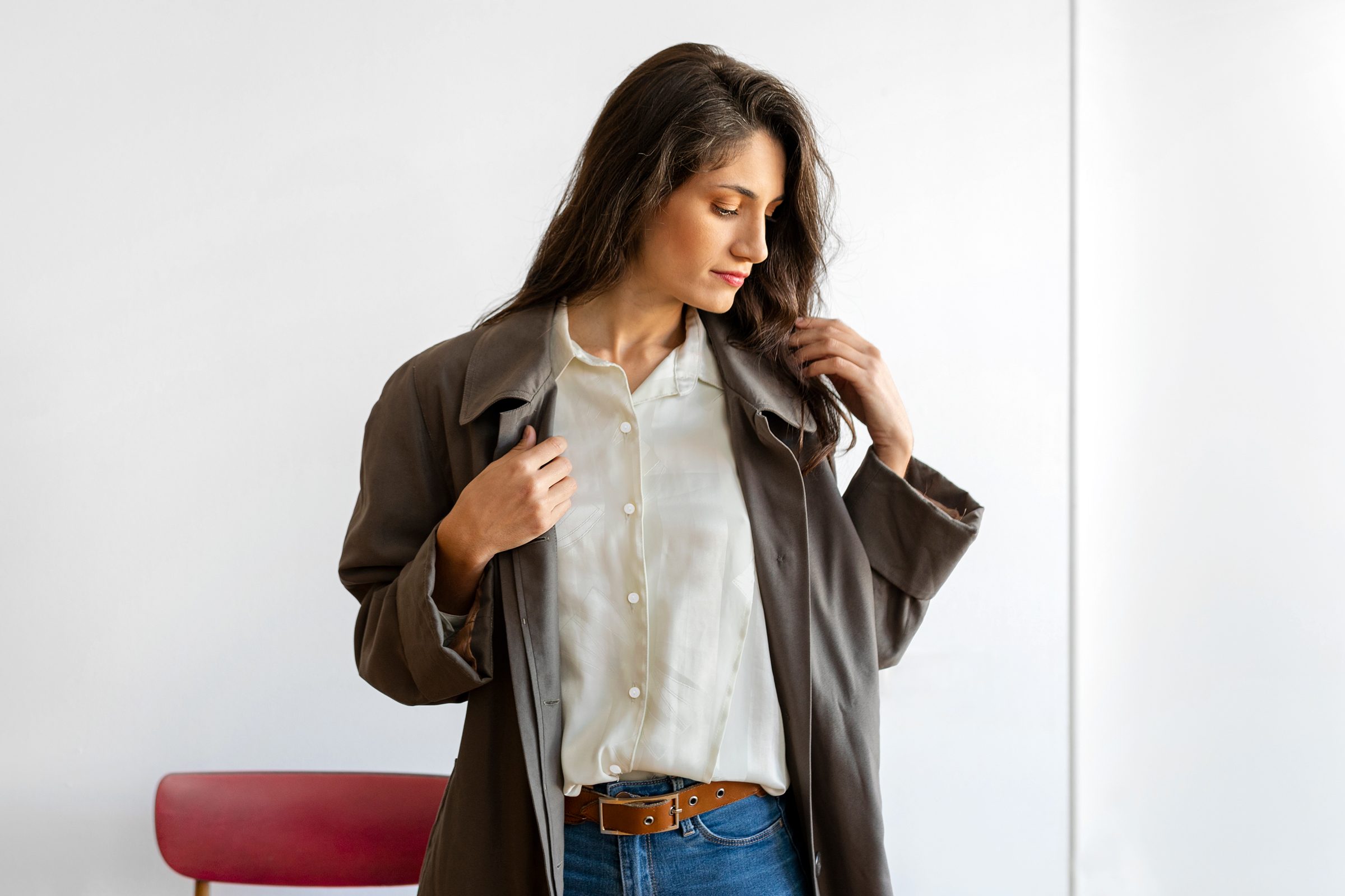 woman wearing an Off White Shirt