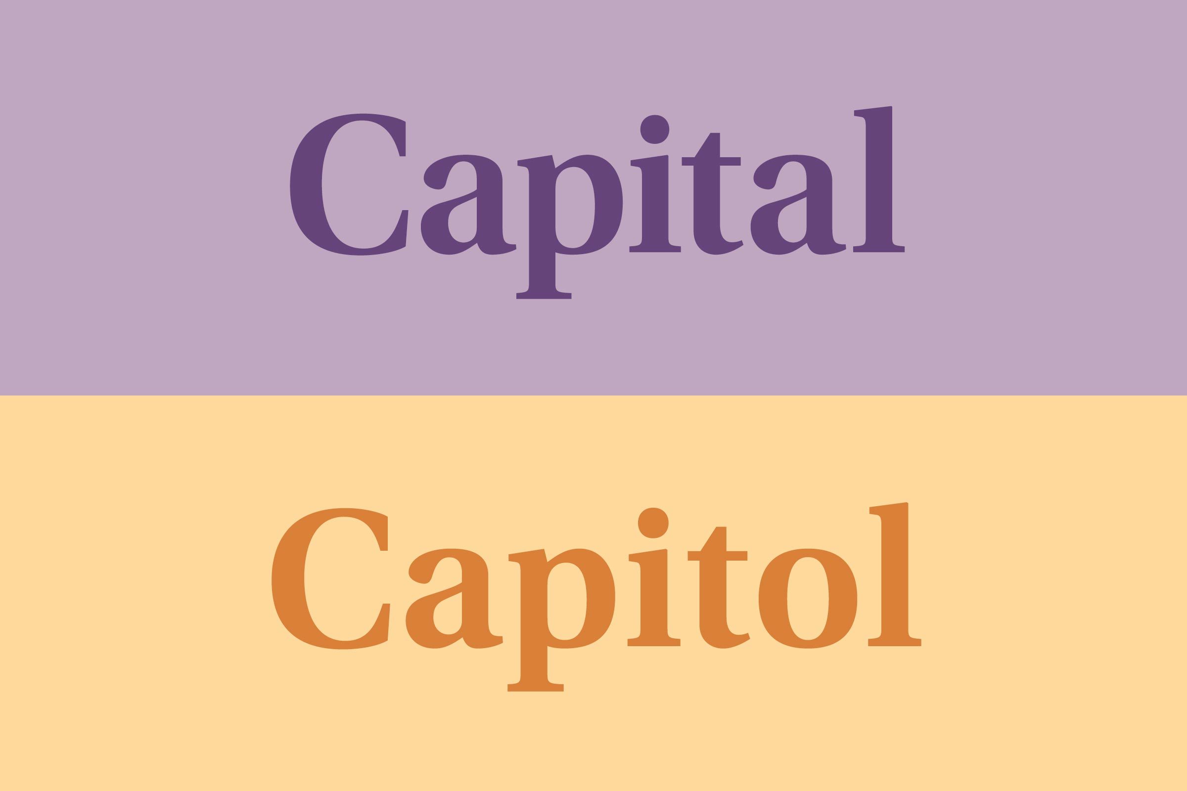 Capital vs. Capitol