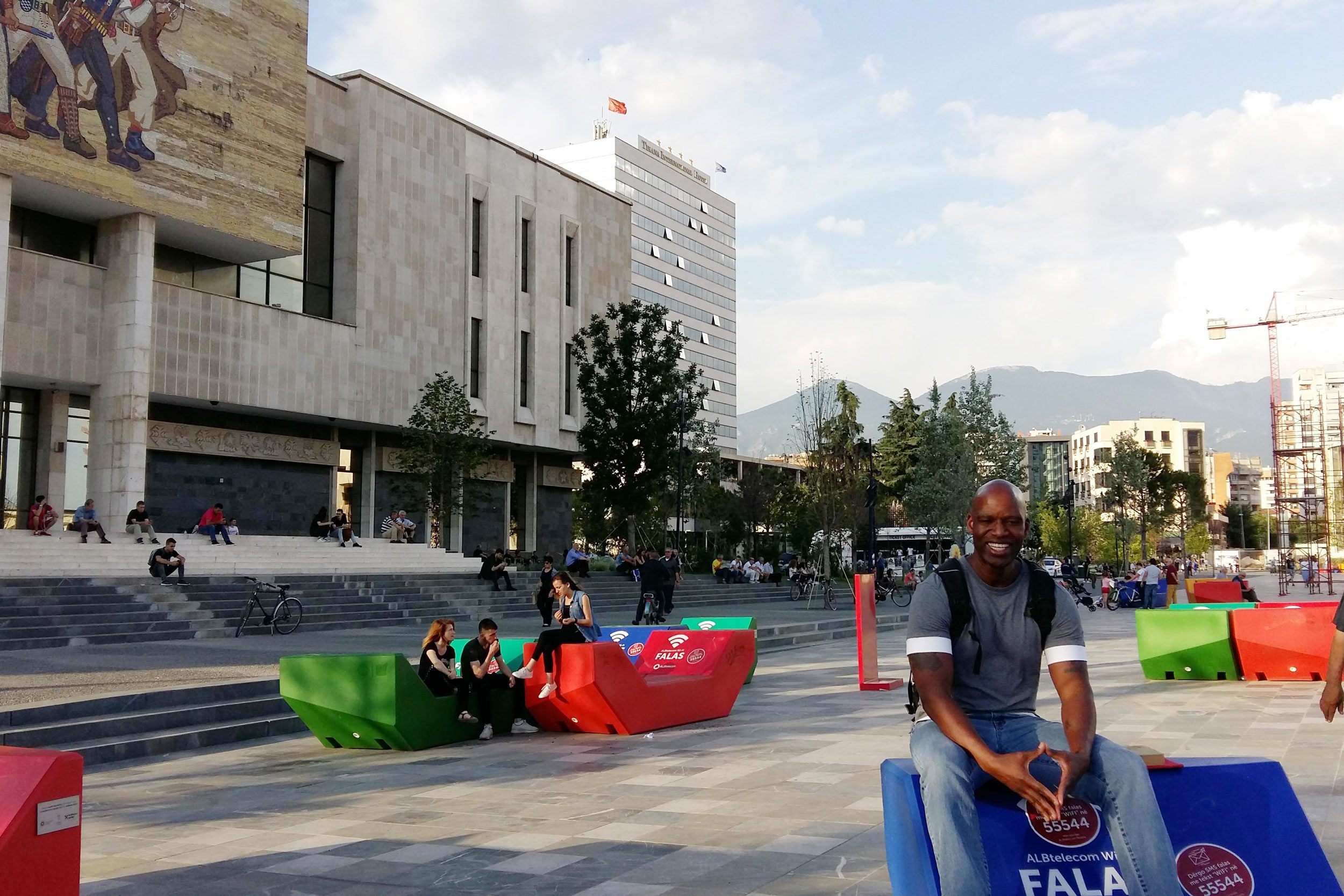 Jeremy Helligar in Tirana, Albania.