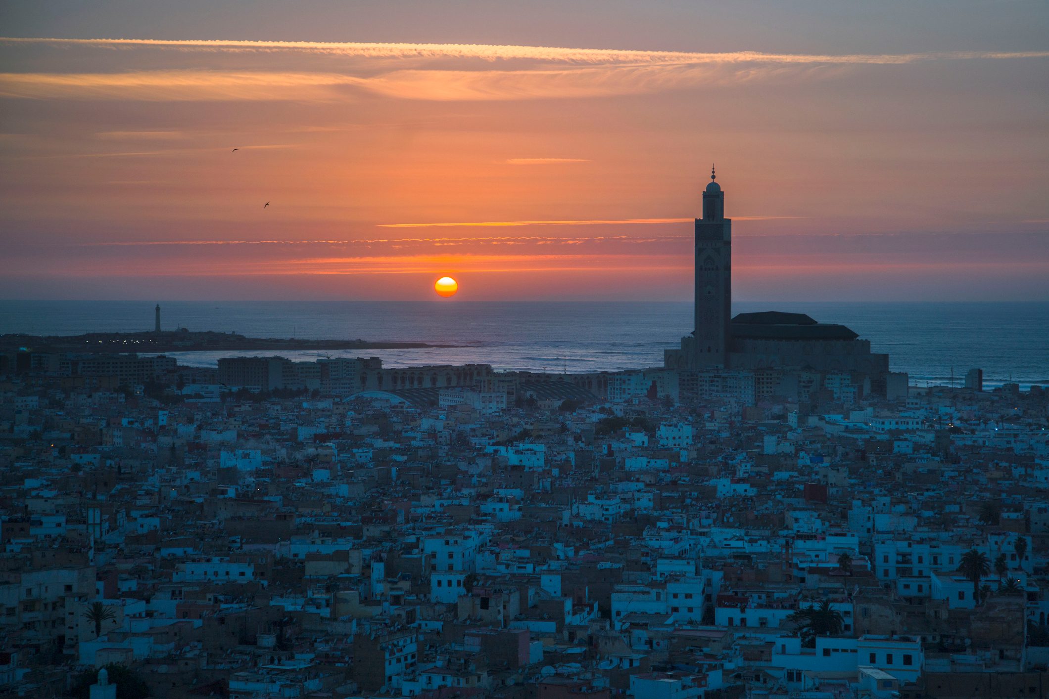 Hassan II Mosque, Casablanca skyline