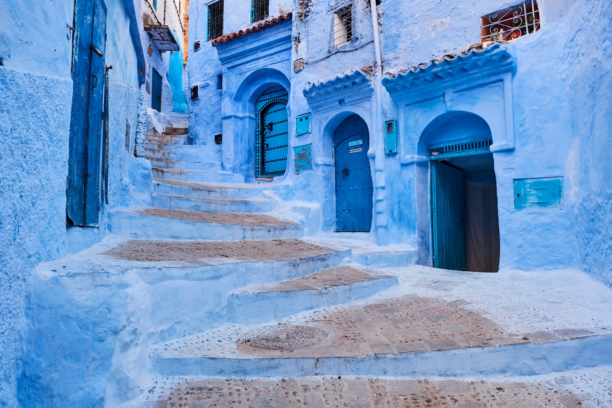 Morocco, Rif area, Chefchaouen (Chaouen) town, the blue city