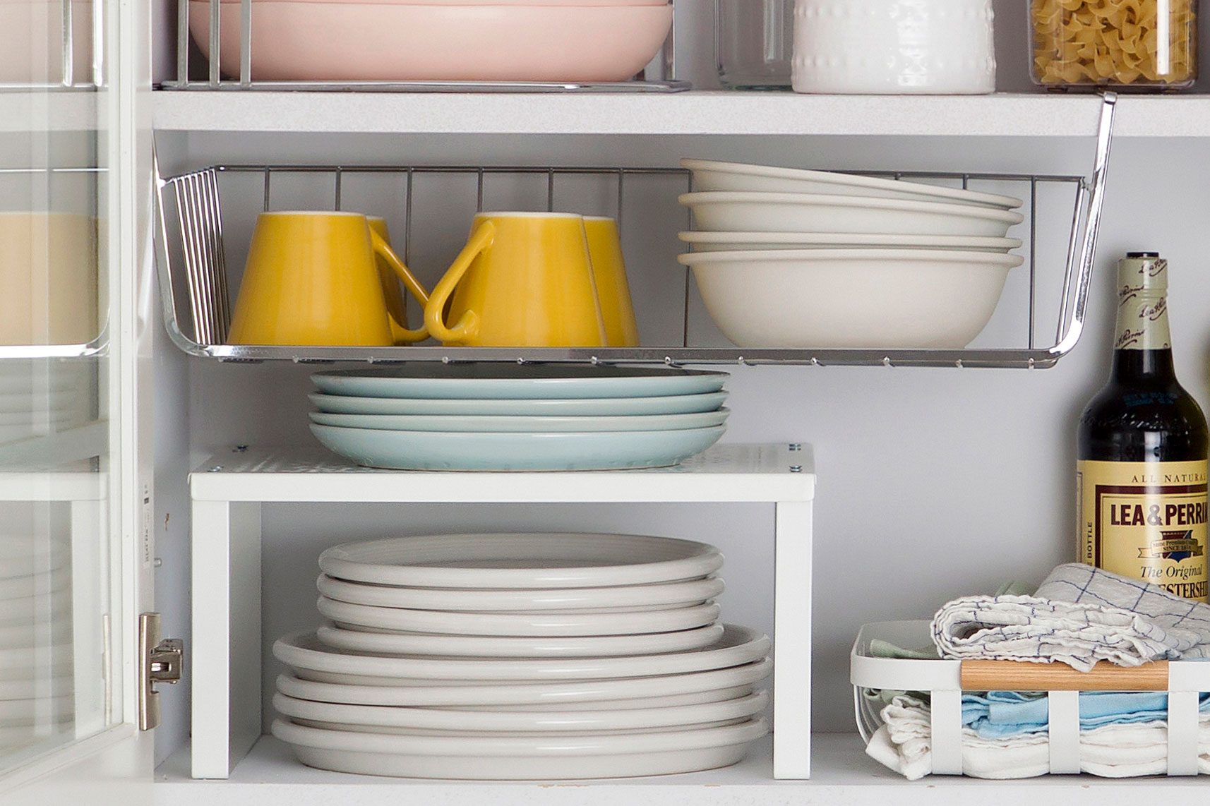 upper cabinet organization